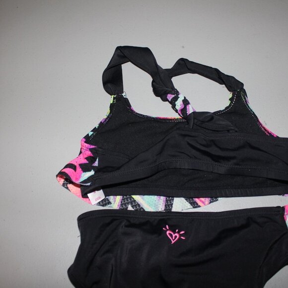 Multi Color 2 Pcs Justuce Bikini Swimsuit Size 8 - Picture 7 of 9